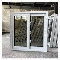 Estilo americano, diseño moderno, doble acristalamiento, ventana de PVC insonorizada, vinilo UPVC, vidrio deslizante, ahorro de energía, resistente al agua para casa