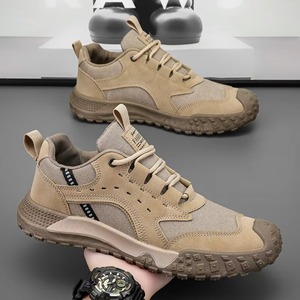 Chaussures de sécurité sportives pour hommes avec embout en acier, légères, respirantes, en maille, à lacets, antidérapantes, pour la course hivernale - Product Image 1