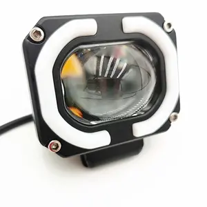 نوع جديد من كشافات الضباب LED للسيارات 4 بوصة 30 وات ثنائي اللون يعمل كشاف برأس عين الملاك كشاف ضباب ليد DRL مناسبة للطرق الوعرة ATV UTV