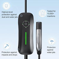 Nouvelle borne de recharge portable pour véhicules électriques Sixpenceev NACS 3,5 kW, 240 V, 16 A, station de charge rapide réglable avec couvercle ouvrable et câble de 5 m à un clic