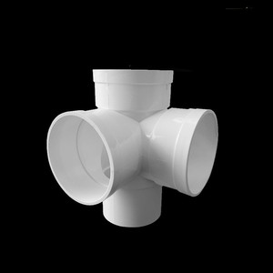 Mặt Phẳng Giảm PVC/Phụ Kiện Đường Ống Thoát Nước PVC Bốn Chiều Ba Chiều Dưới Sự Co Lại Bên Trong Ống Thẳng - Product Image 4