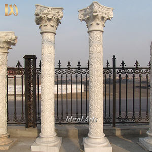 <span class=keywords><strong>Columnas</strong></span> <span class=keywords><strong>Griegas</strong></span> de Mármol Blanco Grandes Talladas a Mano, Pilares Clásicos Corintios para Decoración de Jardín Exterior y Villas - Product Image 6