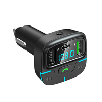 Nouveau chargeur de voiture modulateur BT 5.4 mains libres 20W, adaptateur double USB Type C 2.4A, lecteur MP3 de voiture, radio FM sans fil