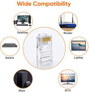 Ethernet STP кабель экранированный 8-контактный 8P8C модульный штекер сети cat 5 cat6 <span class=keywords><strong>RJ45</strong></span> проходной разъем - Product Image 6