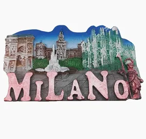 Resin 3D Milan Cathedral Italian refrigerator magnet tourist souvenir. Home and kitchen decoration magnetic stickers