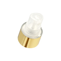 Pompa Semprot Parfum Kabut Halus Emas Mengkilap 24/28mm Perawatan Pribadi Aluminium PP Plastik Anti Tumpah Logo Kustom Warna Tahan Lama Berkualitas