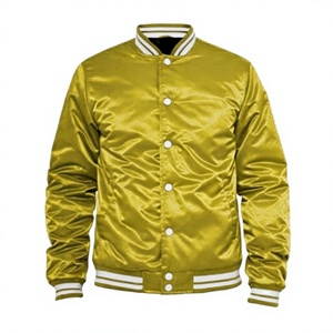 Men's Fabric <b>Lined</b> Satin <b>Jacket</b> Comfortable Satin <b>Jacket</b> With Customized Color Size and logo New Arrival Breathable New Style - Product Image 1