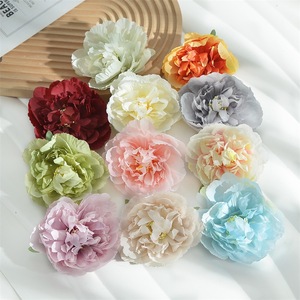Tocado de Flores de Peonía Simuladas de 10 cm, Flor de Seda, Accesorio para el Cabello DIY, Decoración de Bodas, Kit de Materiales para Manualidades - Product Image 1