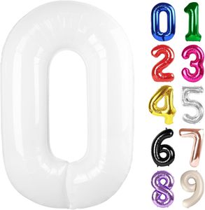New Arrivals 16 Inch Glossy Foil Birthday & Christmas Number <b>Balloons</b> 0-9 Helium-Filled for Party <b>Decorations</b> - Product Image 1
