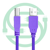 Kabel Printer USB 2.0 Grosir, Kabel USB Printer Tipe A Male ke Tipe B Male untuk Printer Scanner HP Canon Lexmark Epson Dell 1m 3.3ft