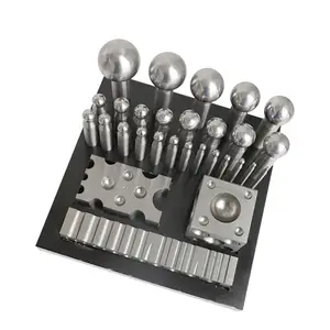 29-Piece dapping doming Punch Block Set 5 mm đến 50 mm đồ trang sức làm kim loại hình thành Bộ công cụ