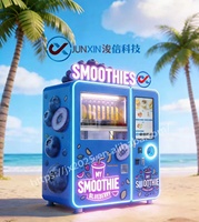 Mesin Penjual Smoothie Buah Otomatis Penuh, Pembuat Smoothie Tanpa Awak 24 Jam Dengan Logo LED Kustom Sistem Manajemen Cloud