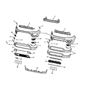 Fabricante Venta caliente OEM 68248765ac para Jeep Compass 2017-2019 parachoques delantero del coche debajo del deflector coches americanos - Product Image 5