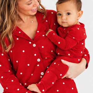 Ensembles assortis maman et moi, personnalisation, tenues assorties pour la famille, pyjamas classiques à manches longues, 100% fibre de bambou, fabricant - Product Image 1