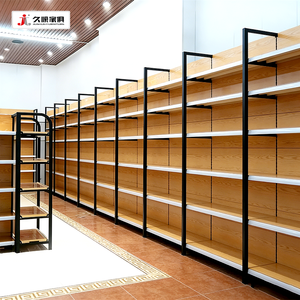 Scaffale <span class=keywords><strong>in</strong></span> Legno JIUSHUN per Negozi di Alimentari, Espositori Personalizzati per Supermercati e Negozi al Dettaglio - Product Image 1