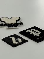 Écussons brodés en chenille personnalisés, adhésifs, pour la décoration des vêtements