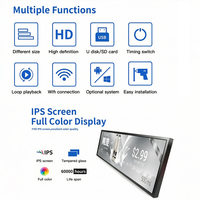 Écran LCD étiré de 24 pouces, affichage numérique en bande large, signalisation numérique Wi-Fi, promotion de marque, affichage de produits sur étagère, Android