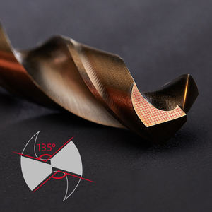 Forets hélicoïdaux en <span class=keywords><strong>titane</strong></span> de <span class=keywords><strong>cobalt</strong></span> à tige droite pour métal en acier inoxydable <span class=keywords><strong>Hss</strong></span> 5% <span class=keywords><strong>Cobalt</strong></span> - Product Image 5