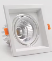12W COB LED Downlight Plafonnier Moderne Tête Unique Carré Encastré Corps En Aluminium avec Angle Réglable Pot Lumières Spot Light