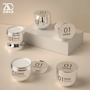 Sang Trọng 160 G Nhựa Bạc Kem Jar Cơ Thể Bơ Mặt Kem Mỹ Phẩm Container Jar