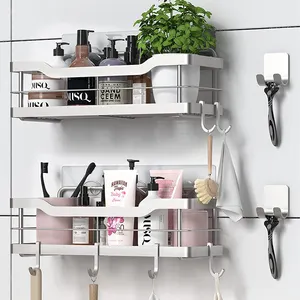 Adhesive Shower Caddy Bathroom Shelf Organizer Shower Shelves Stainles