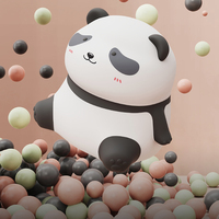 Veilleuse LED Panda en Silicone Rechargeable pour Chambre d'Enfants Lampe de Nuit Intelligente avec Animal de Dessin Animé Mignon pour la Maison