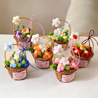 Fleurs artificielles en coton faites à la main, structure légère pour un placement et un transport faciles, décoration de Noël, approvisionnement en gros