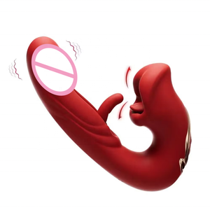 Großhandel 3-in-1 Vibrator für Frauen mit 7 Frequenzen, USB-Stromversorgung, Neues Exportmodell mit Mundklappe, Zunge und G-Punkt-Stimulation - Product Image 1