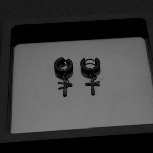 2026 Simple Design Cross Drop <b>Earrings</b> Light Luxury Hip Hop Style Unisex's Silver Plated <b>Earrings</b> Fashion Jewelry Wholesale - Product Image 2