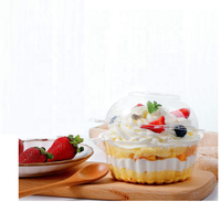 Prix d'usine Conteneurs à cupcakes individuels en plastique jetables de qualité alimentaire avec couvercle en dôme Boîtes en plastique de haute qualité
