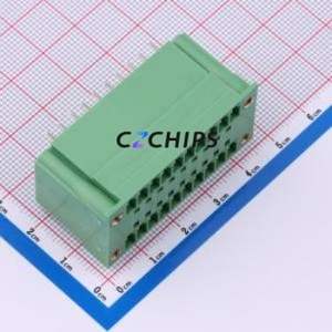 DB2EVHM-3.5-2*10P-GN Plug-in Terminal Block Through hole,P=3.5mm Board-to-Board / Socket - Closed Screw Fixing 2x10P 3.5mm - Product Image 1