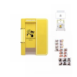 เครื่องบูธภาพถ่ายสติกเกอร์แบบบริการตนเองอัตโนมัติ <span class=keywords><strong>Purikura</strong></span> เครื่องบูธภาพถ่ายเฟรมแถบ 2X6 แบบกําหนดเอง - Product Image 1