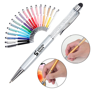 Glitter Gel <b>Pen</b> with Touch Screen Stylus 12-Pack Colorful Liquid Ink Ballpoint <b>Pens</b> for Writing Drawing and School Supplies - Product Image 1