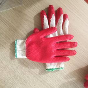 Vietnamese <b>Rubber</b> Coated Gloves Anti-Cut Anti-Slip Safety Working Gloves with <b>Latex</b> Semi-Coating Reusable Cotton for Gardening - Product Image 1