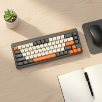COOCAA CAK 61 Koneksi Tiga Mode 61-Key Mechanical Feel Plug-and-Play Keyboard dan Mouse Set untuk Komputer PC dan Laptop