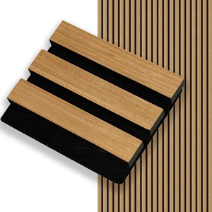 Paneles Acústicos de Madera Modernos FEYT, Paneles Absorbentes de Sonido, Tablero PET y Chapa de Madera, Paneles Acústicos de MDF para Cine - Product Image 1