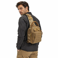 Sac à bandoulière tactique pour homme, imperméable, en Oxford, avec système MOLLE, sac de poitrine EDC, sac à dos transversal, logo personnalisé OEM disponible