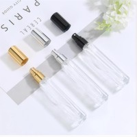 Flacons de parfum portables rectangulaires et circulaires transparents de luxe sur mesure en gros, 10 ml, contenants cosmétiques rechargeables