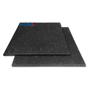 Guangdong factory HUHA gym flooring rubber non toxic scratch resistant gym rubber mats epdm mat