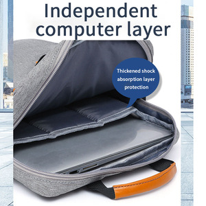 Nova Bolsa Transversal Impermeável Oxford com Zíper para Laptop e <span class=keywords><strong>Tablet</strong></span> (<span class=keywords><strong>10</strong></span>-14 polegadas) - Modelo Simples - Product Image 4