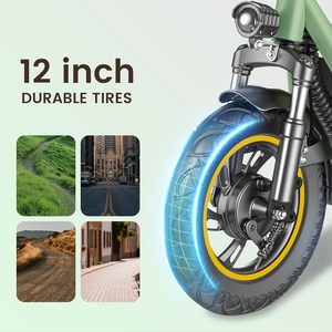 Trottinette électrique Gyroor C1 Pro, vélo de ville pour adultes avec siège, système de suspension double, trottinette électrique pliable avec écran LCD - Product Image 2
