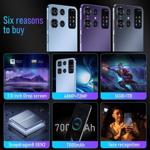 โทรศัพท์มือถือรุ่นใหม่ 5G S24 Ultra สมาร์ทโฟน หน้าจอ <span class=keywords><strong>7</strong></span>.0HD 16G+1T 7000mAh 48MP+72MP Android13 รองรับซิมคู่ ปลดล็อคด้วยใบหน้า - Product Image 6