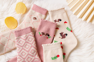Inverno rosa collegiale stile <span class=keywords><strong>Sub</strong></span>-pavimento calze autunno Plus pile di cotone ispessito lana cerchio tubo calze per ragazze - Product Image 4