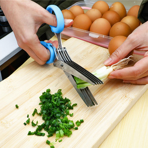 Stainless Steel Scallion Scissors Five Layer V Shaped Kitchen Tool For Home Use - Product Image 2