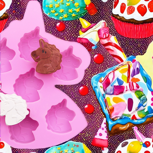 Moule en silicone 3D jetable Xinguo XG272 pour gâteaux et savons, 7 cavités, forme <span class=keywords><strong>licorne</strong></span>, moule à chocolat - Product Image 2