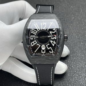 Montre mécanique sport pour homme 2026 de haute qualité, boîtier en forme de tonneau de vin, texture fibre de carbone, verre saphir, 24 mm, édition limitée, 5 ATM - Product Image 1