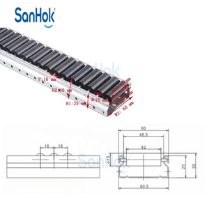 Pista de rodillos deslizantes antiestáticos de pista fluida de aleación para transportador - Product Image 2
