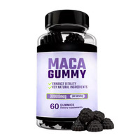 Gummies de Vitamines à la Racine de Maca Noire pour Femmes et Hommes Adultes - Soutien Énergétique, Performance et Prise de Masse Musculaire pour l'Entraînement