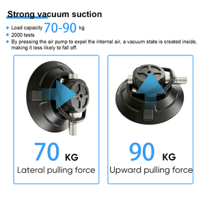 Aluminium Alloy 6" Vacuum Suction Cup untuk Mobil Sepeda Kaca Marmer Kamera Dudukan Ponsel-70-90kg Kapasitas Beban Merek Altowell - Product Image 4