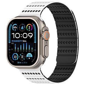 Nueva Correa Magnética para Reloj de iPhone 8/9/SE con Diseño de Panal de Abeja en Dos Tonos, Material de Gel de Silicona, Cuatro Niveles - Product Image 2